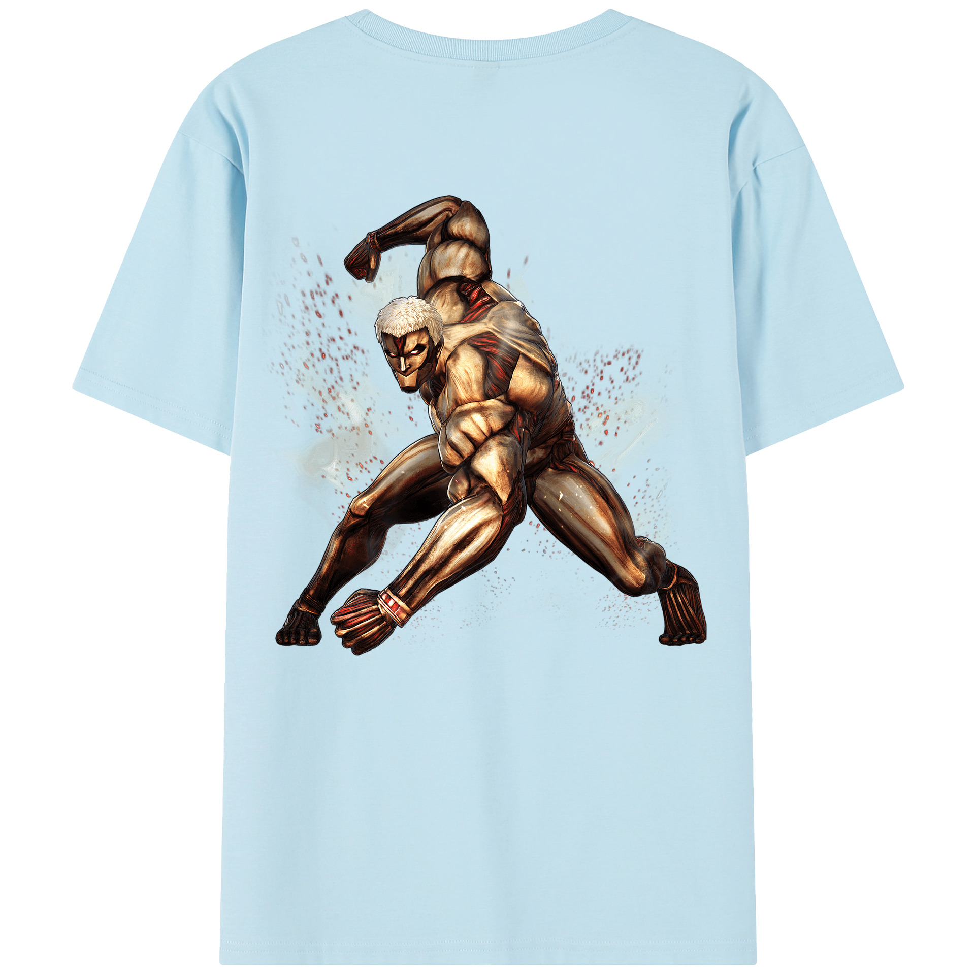 （画像用） 進撃の巨人 Attack on Titan 綿100％半袖Tシャツ（背面プリント）